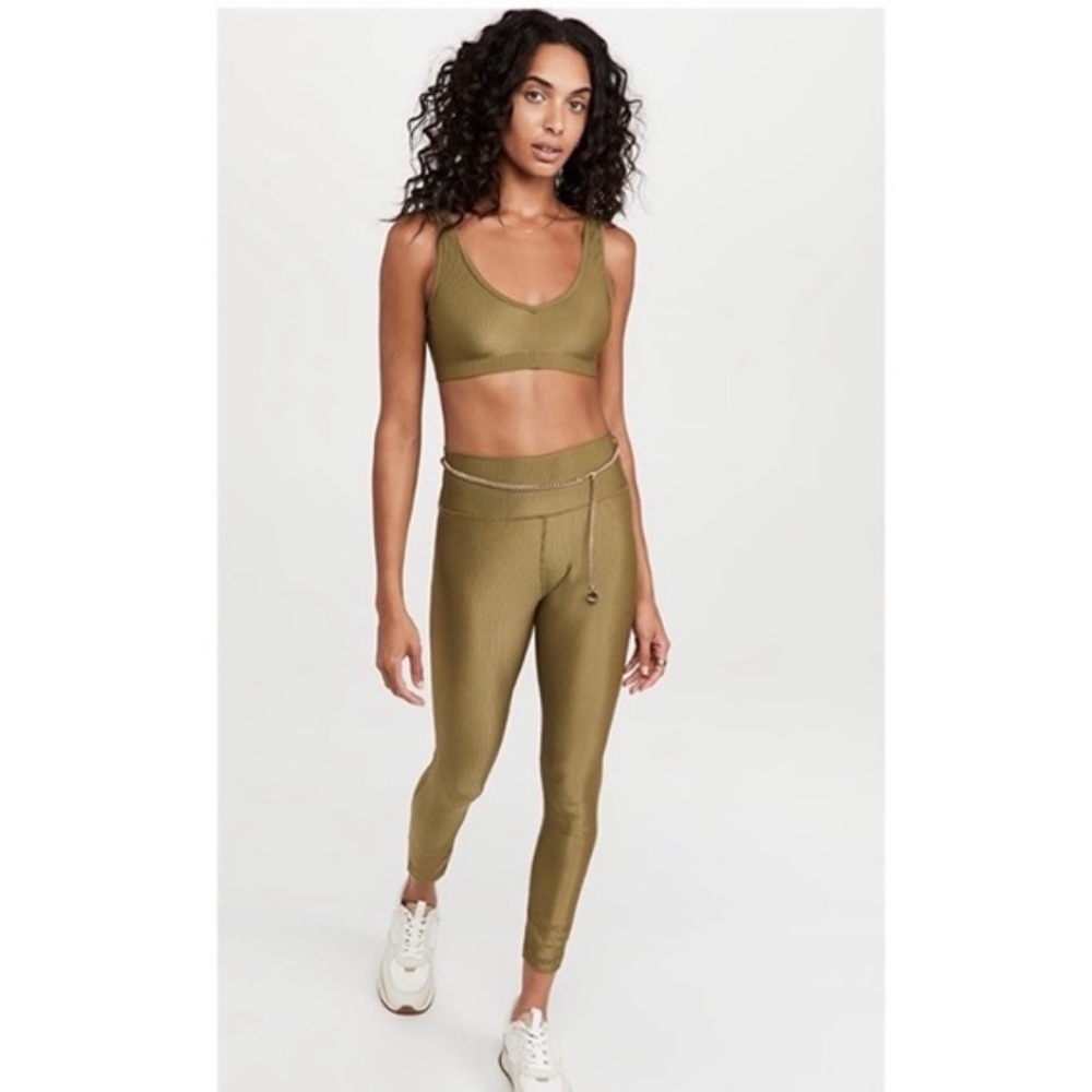 NWT weworewhat chain leggings Olive Green size medium